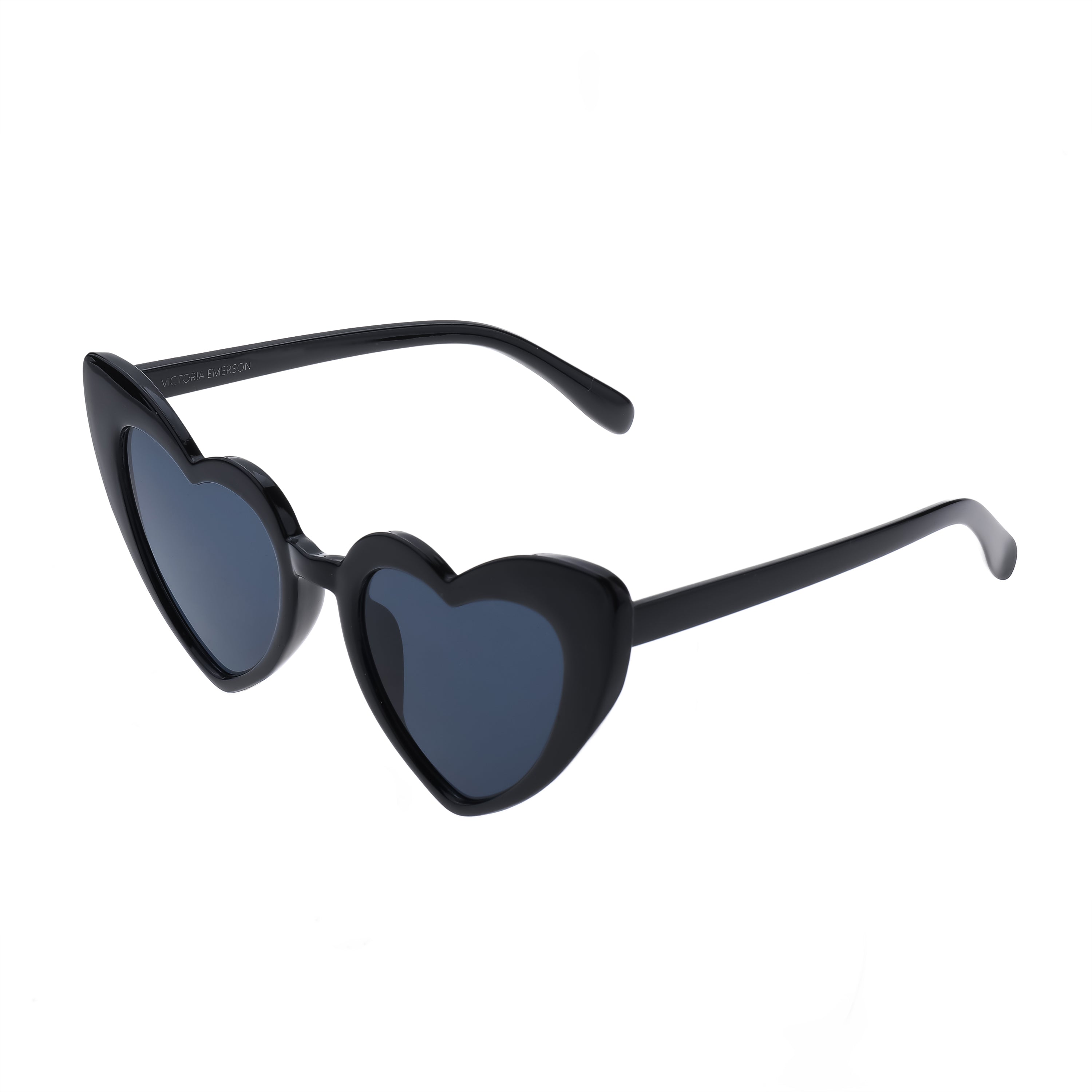 Heart sunglasses black hot sale