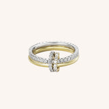 Together Gold Vermeil Pavé Double Ring