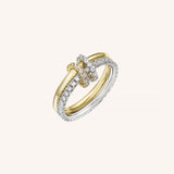 Together Gold Vermeil Pavé Double Ring