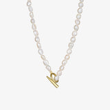 Gold Toggle Clasp AAA Pearl Necklace