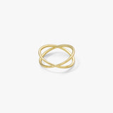 Gold Crossover X Ring
