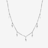 Lightning Bolt Silver Necklace