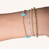Turquoise And Gold Stacking Set