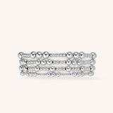 Mixed Sized Silver Stacking Set