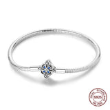 Sterling Silver Zirconia Charm Bracelet