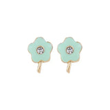 Summer Flower Zircon Stud Earrings