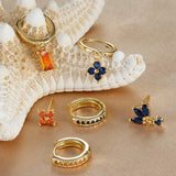 Gemma Floral Crystal Earring Set