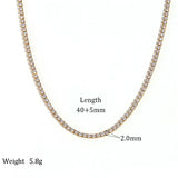 Zirconia Adjustable Choker Necklace