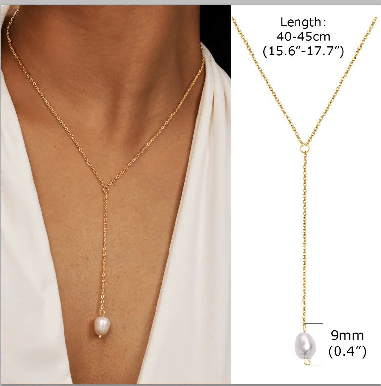 Grace Y Drop Lariat Necklace