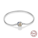 Sterling Silver Zirconia Charm Bracelet