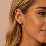 Enamel Flower Stud Earrings