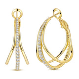 Sterling Silver Charm Hoop Earrings