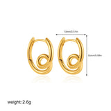 Round Spiral Hoop Earrings