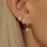 Bloom Crystal Drop Earring Set