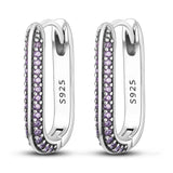 Sterling Silver Charm Hoop Earrings