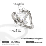 Waterdrop Zircon Minimalist Ring