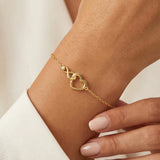 Gold Infinity Heart Bracelet