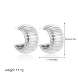 Chunky Textured C-Hoop Earrings
