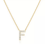 Zircon Letter Choker Necklace