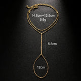 Rhinestone Hand Chain Bracelet