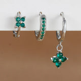 Gemma Floral Crystal Earring Set