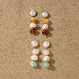 Handmade Beaded Pearl Drop Earrings