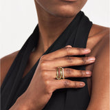 Multilayer Connecting Cubic Zirconia Ring