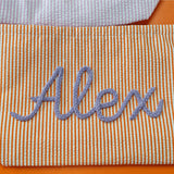 Personalized Seersucker Makeup & Travel Pouch