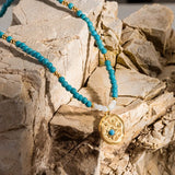Turquoise Sun Pendant Necklace