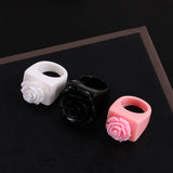 Chunky Resin Flower Ring