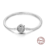 Sterling Silver Zirconia Charm Bracelet
