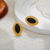 Geometric Crystal Stud Earrings