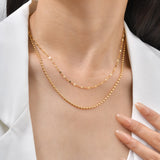 Layered Bead Chain Necklace