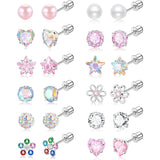 Screw-Back Stud Earring Set