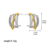 Twisted Braid Hoop Earrings