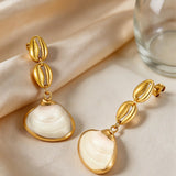 Cowrie Shell Drop Earrings