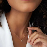 Zircon Letter Choker Necklace