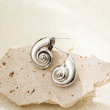 Vintage Conch Shell Drop Earrings