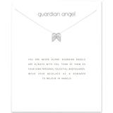 Alloy Guardian Angel Wings Pendant Necklaces for Women Birthday Gifts with White Message Card Reminder Jewelry Wholesale
