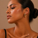 Glossy Heart Statement Earrings