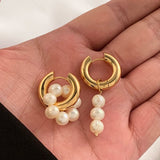 Natural Freshwater Pearl Drop Earrings