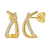 Sterling Silver Charm Hoop Earrings