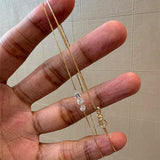 Triple Zircon Delicate Necklace