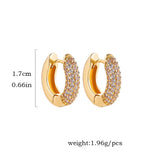 Cubic Zirconia Tiny Huggie Hoops
