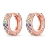 Sterling Silver Charm Hoop Earrings