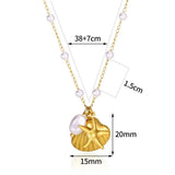 Shell & Pearl Layered Necklace