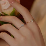 Sterling Silver Clover Flower Ring