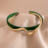 White Geometric Cuff Bracelet