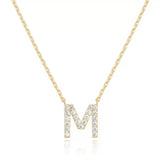 Zircon Letter Choker Necklace