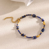 Blue Natural Stone Beaded Bracelet